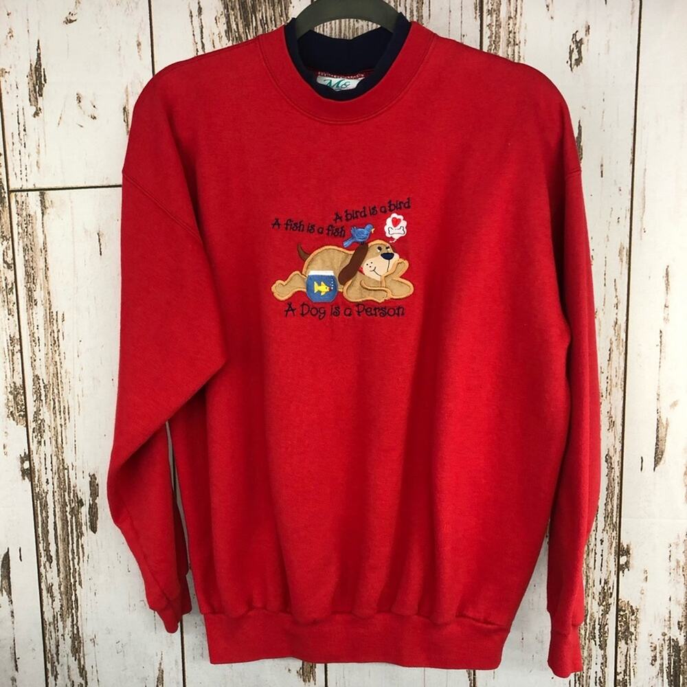 Vintage Embroidered Sweatshirt, Size Large. In excellent condition!